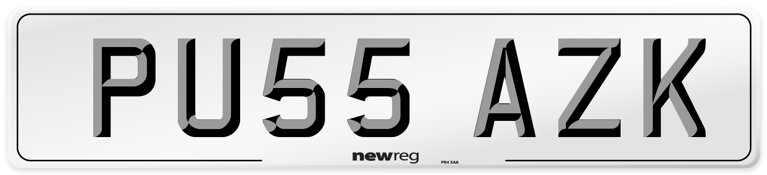 PU55 AZK Number Plate from New Reg
